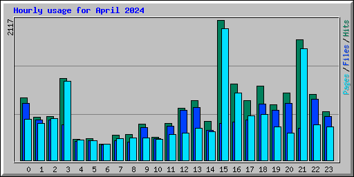 Hourly usage for April 2024